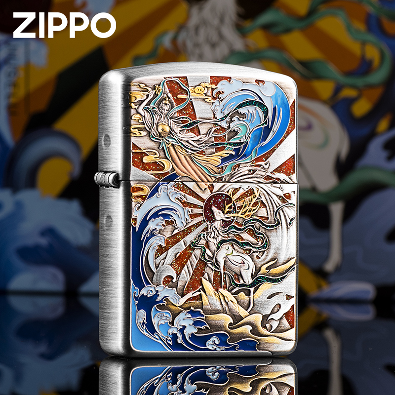 zippo打火机 九色鹿熏银鎏金官方正品男士防风【杨杨专属】DYH1X1