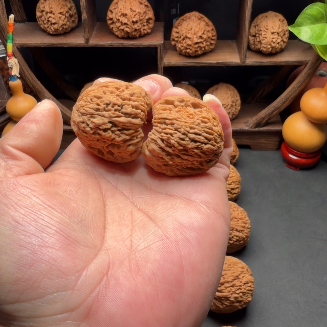 把件文玩核桃南疆石凹底蚂蚁拉丝尺寸37