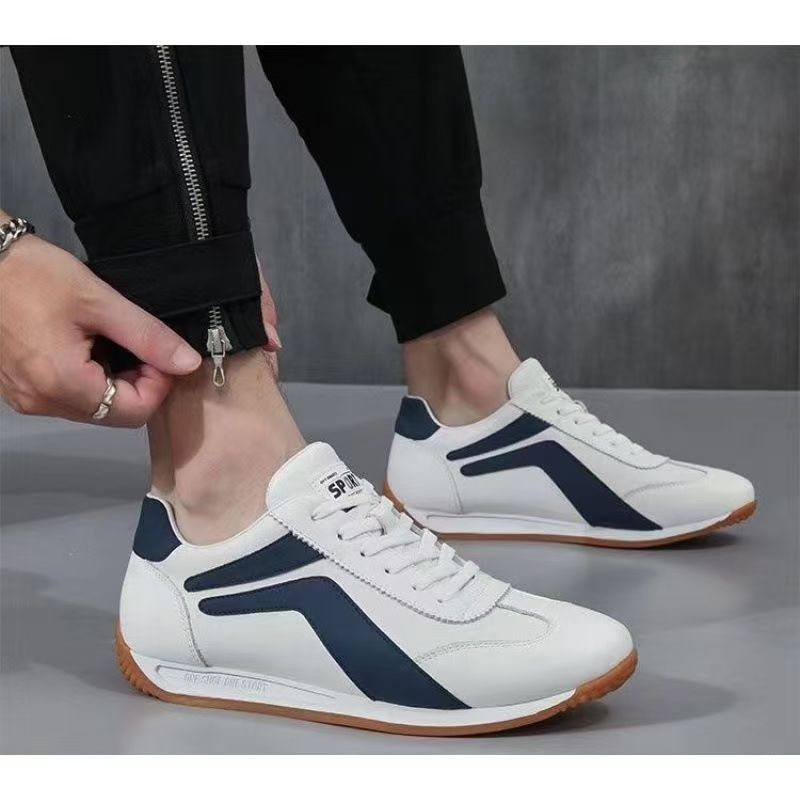 25新款男士皮面防水休闲运动鞋潮流百搭阿甘鞋防滑耐磨小白鞋男鞋