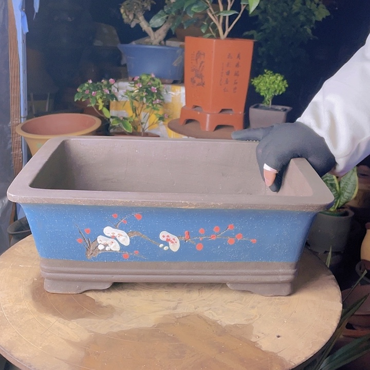 紫砂宜兴紫砂蓝点菜马槽36