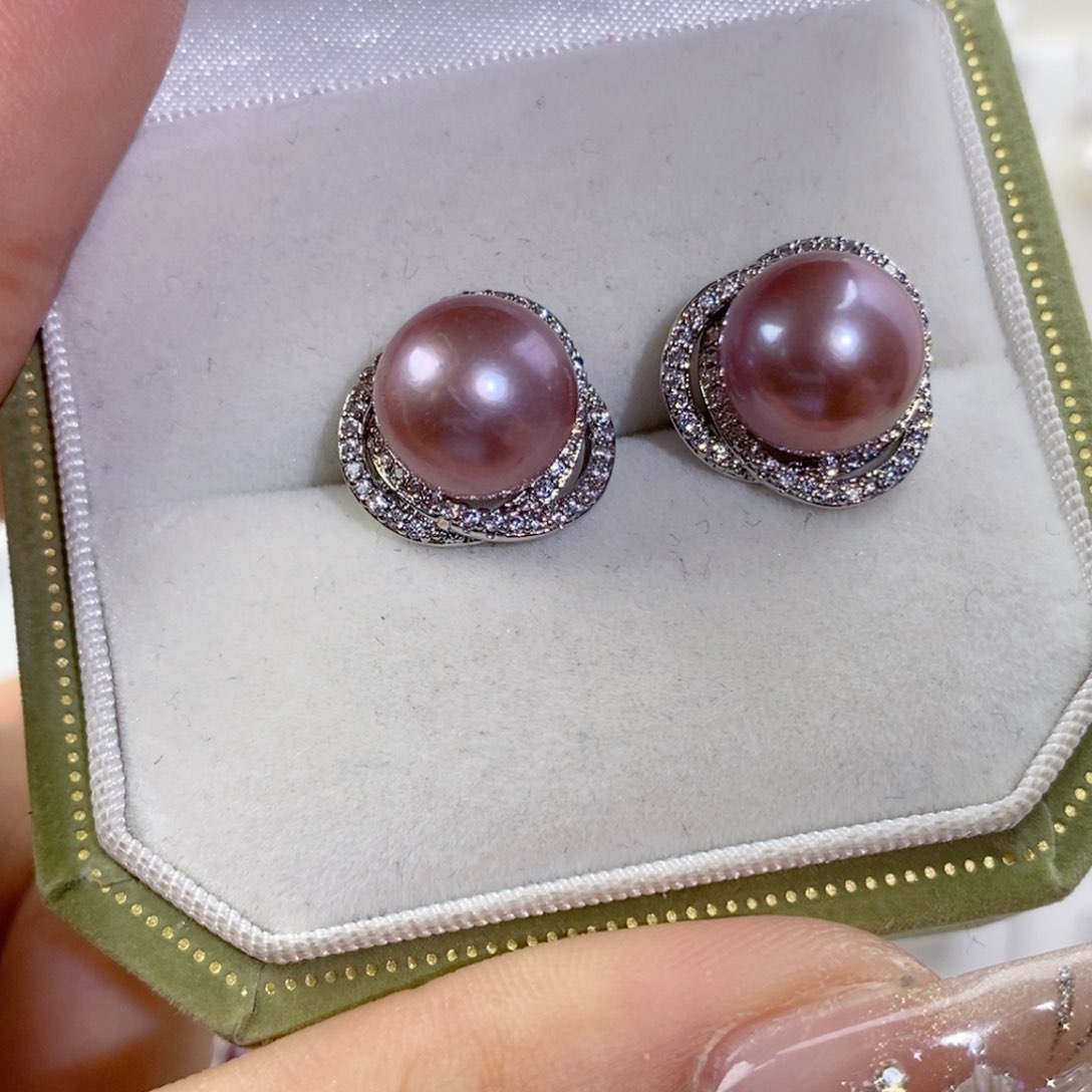 淡水珍珠耳饰合金