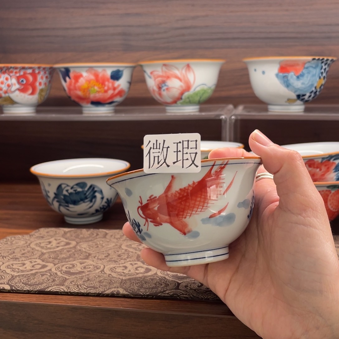 微瑕釉下彩纯手绘