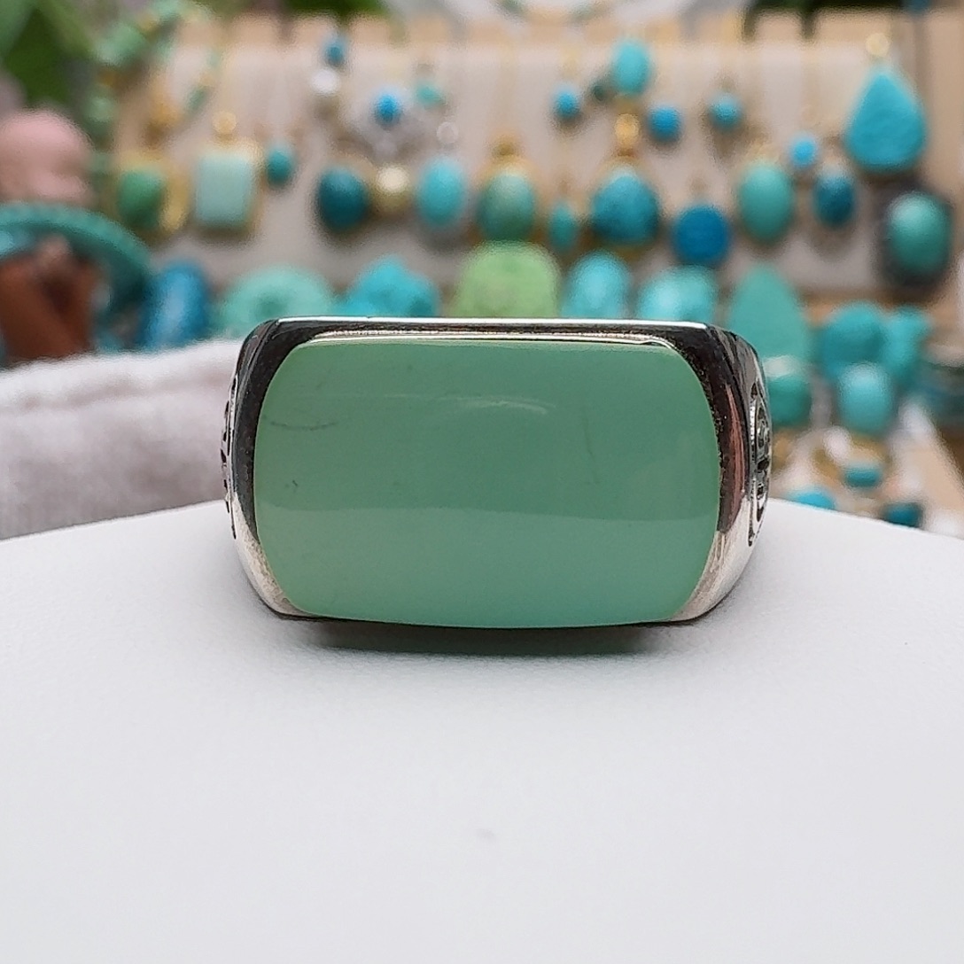 绿松石珠宝奇石银S925镶嵌