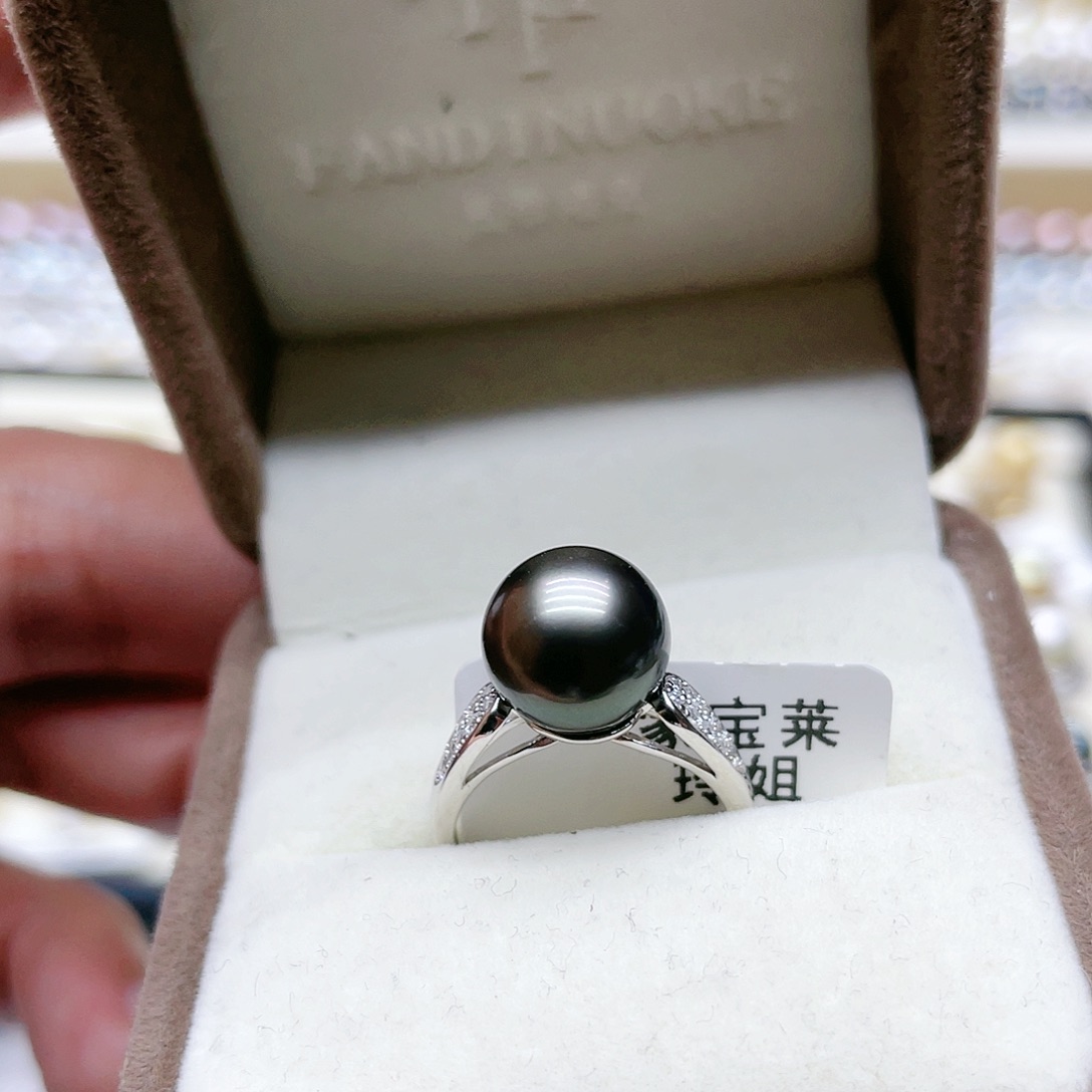 海水珍珠戒指银S925镶嵌