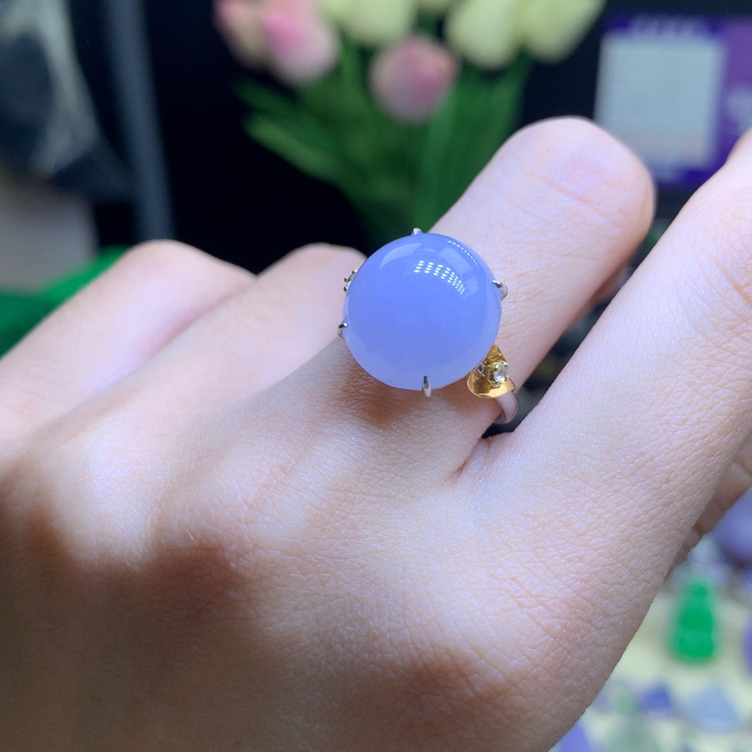 翡翠颈饰18K金镶嵌天然