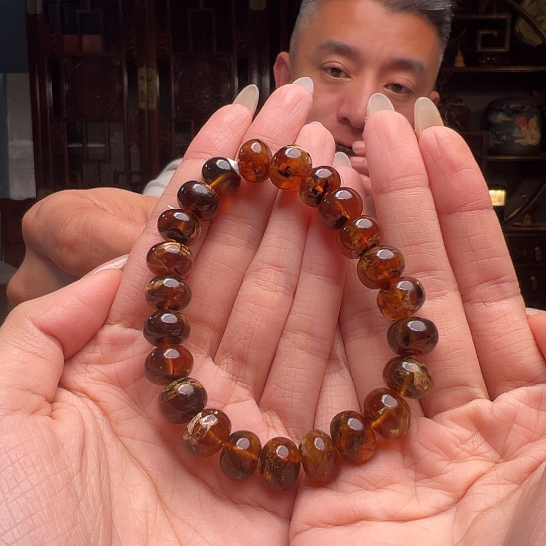 琥珀裸石未镶嵌抚顺琥珀10017。11mm