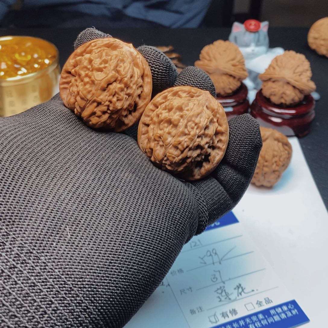 文玩核桃把件121莲花37