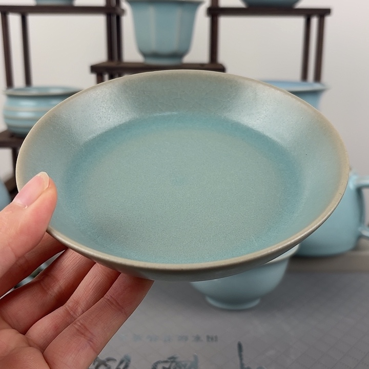 微瑕汝窑仿古釉圆洗
