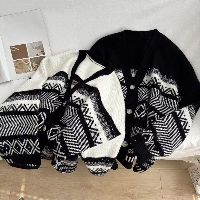 A121女士新款时尚百搭加厚套头秋冬针织开衫