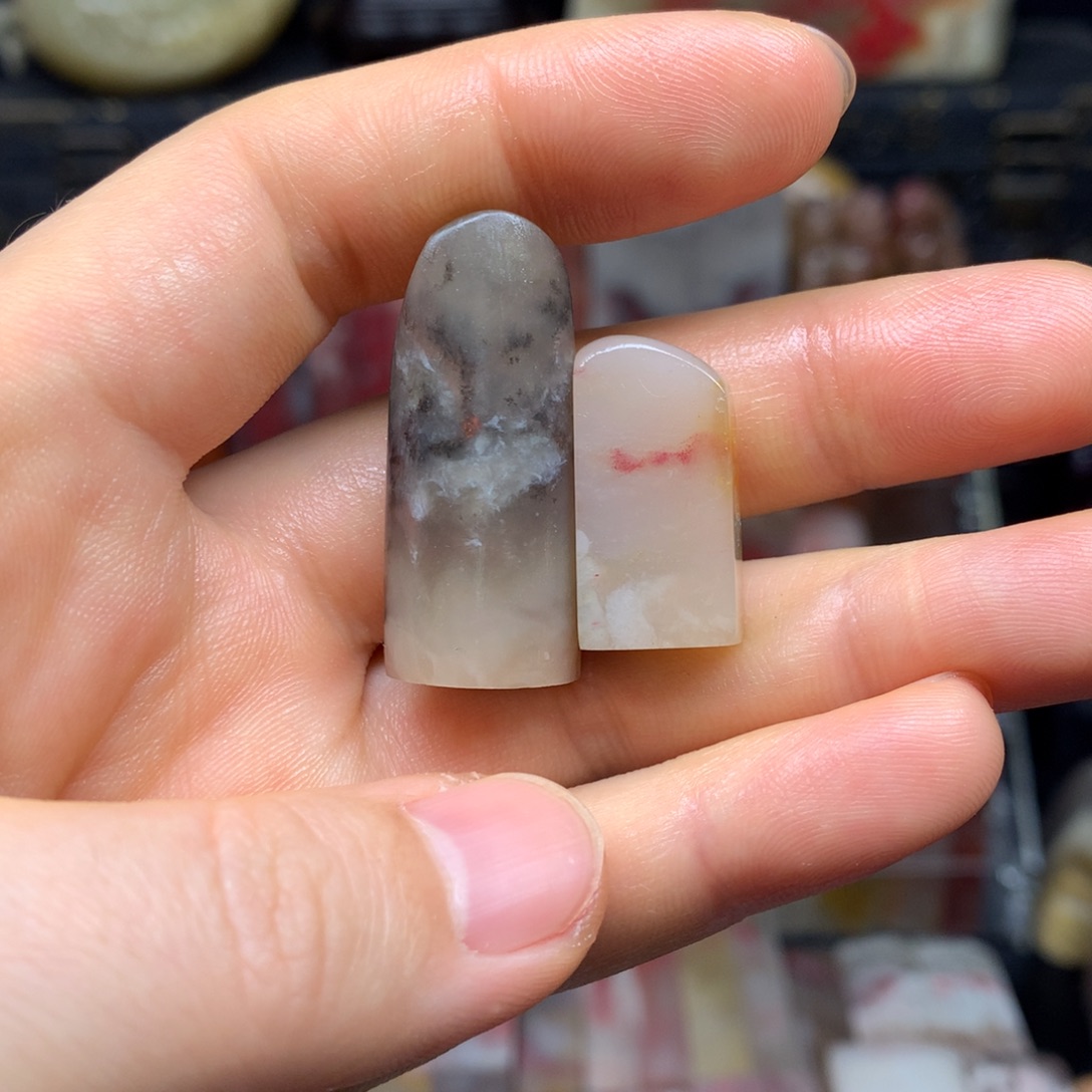 印石巴林石赠送鸡血石印章2