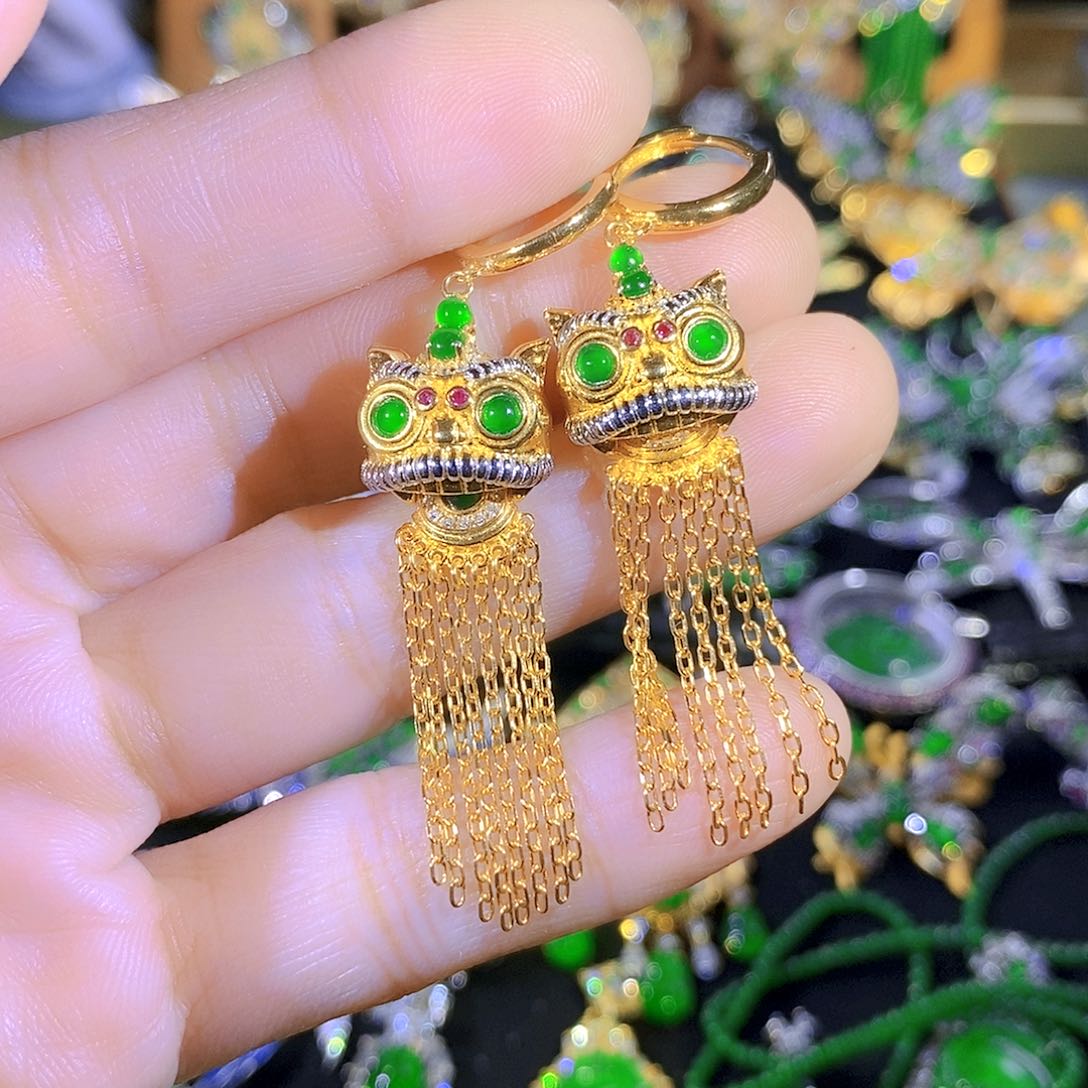 吊坠(不含链)银S925镶嵌翡翠