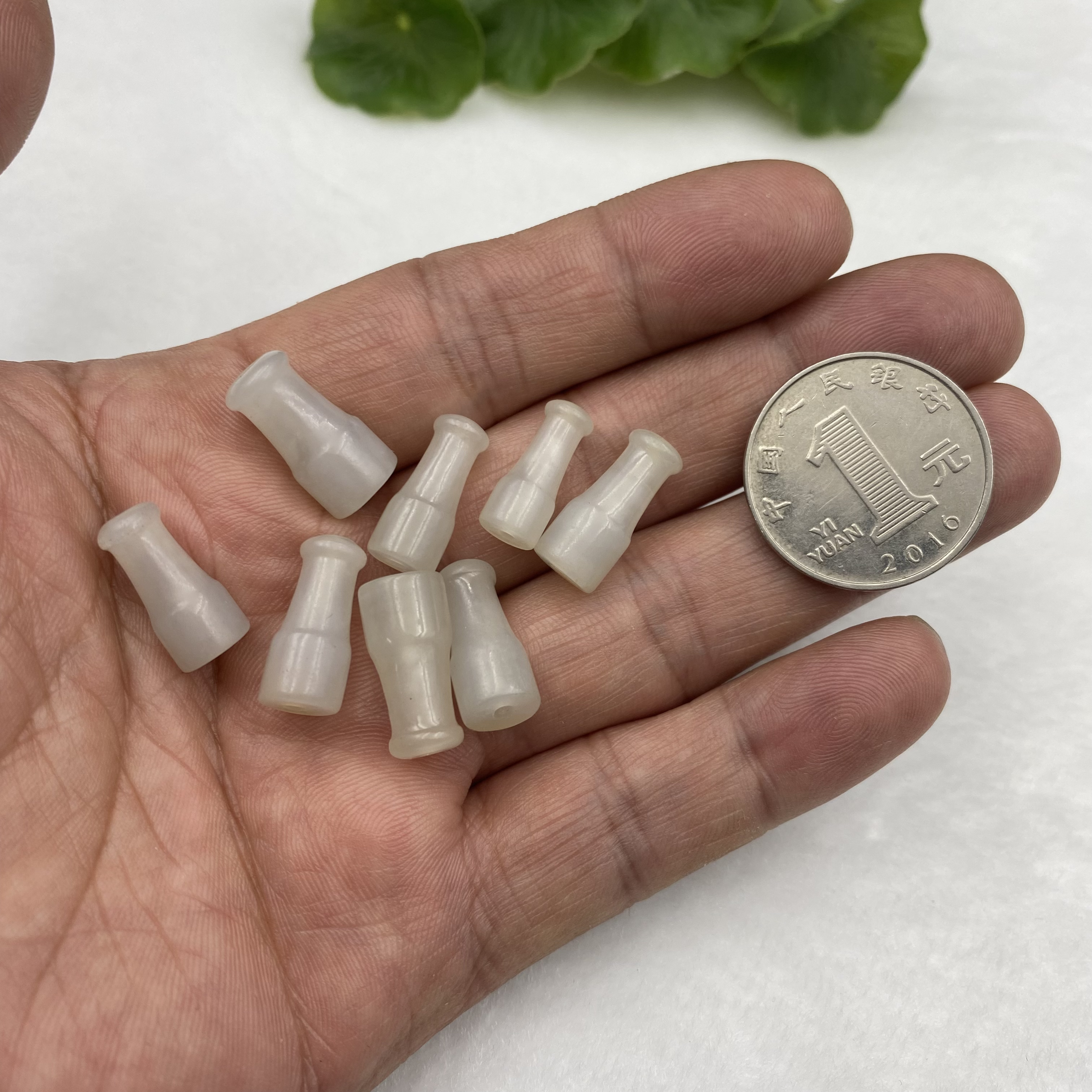 和田玉烟嘴纯天然精品烟灰色单珠配珠不能抽烟时尚百搭多样性发一