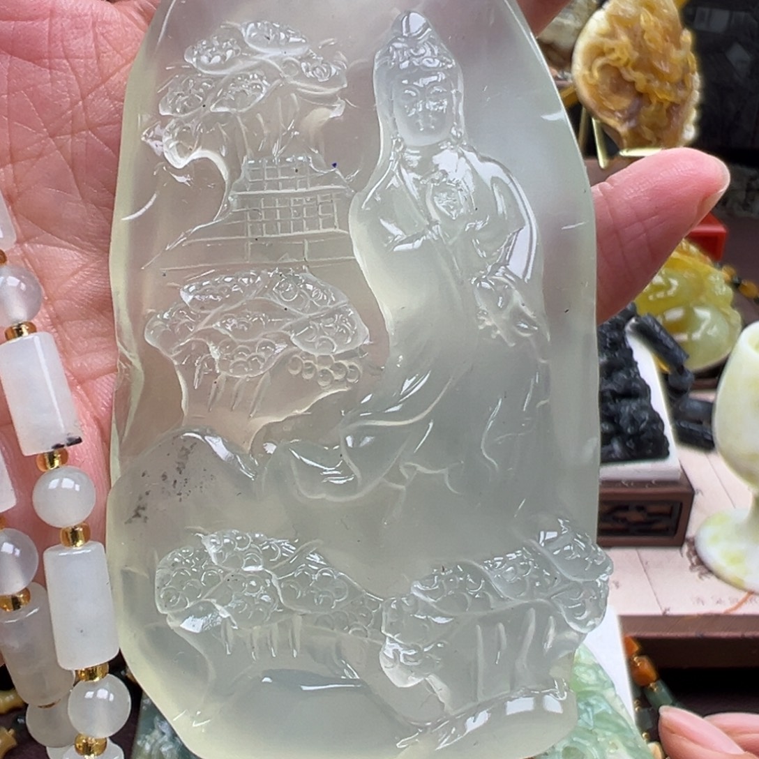 岫玉未镶嵌挂件挂件