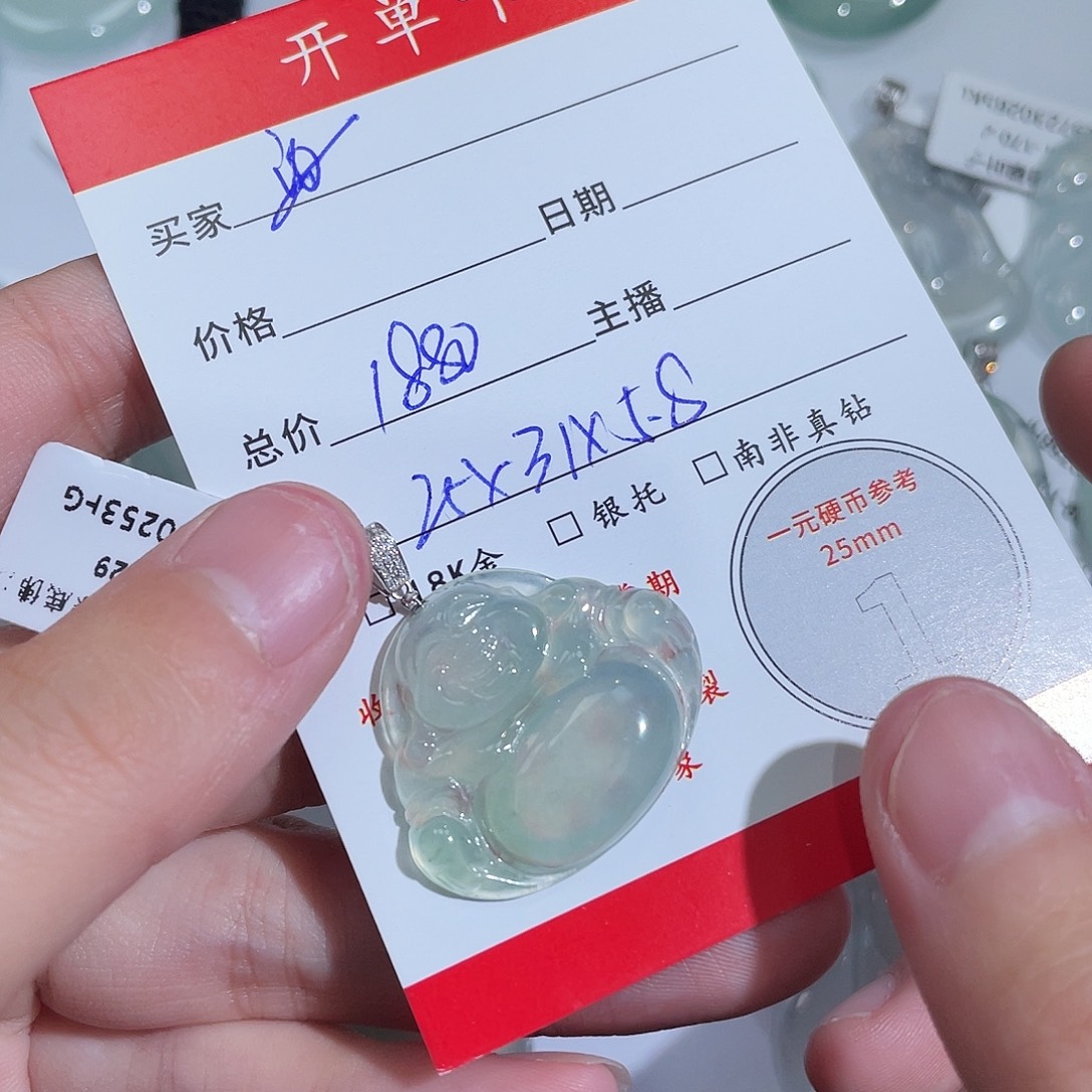 海***岚翡翠18K金镶嵌颈饰