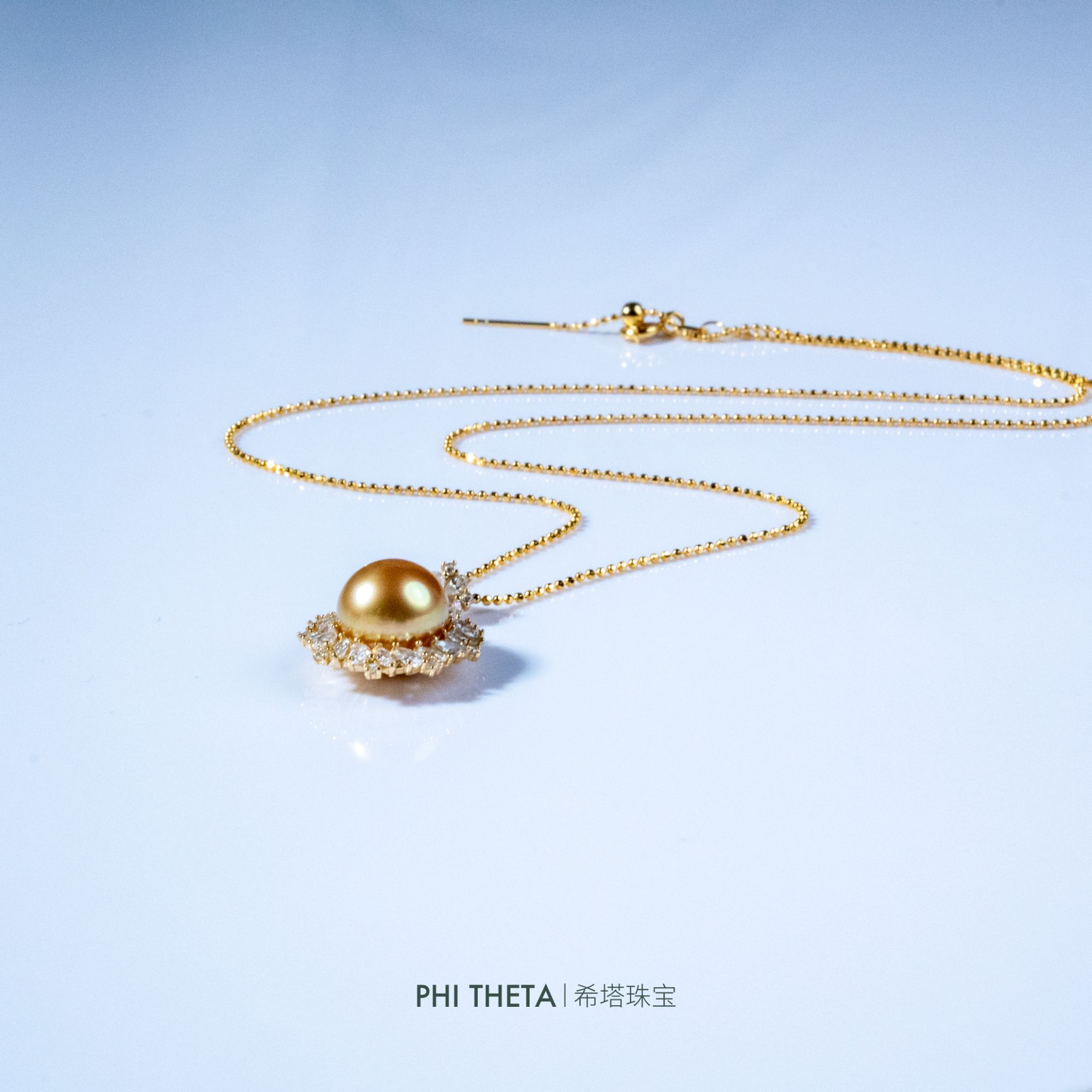 【憨姐上新】海水南洋金珍珠S925银太阳花吊坠10-11mm（赠链）