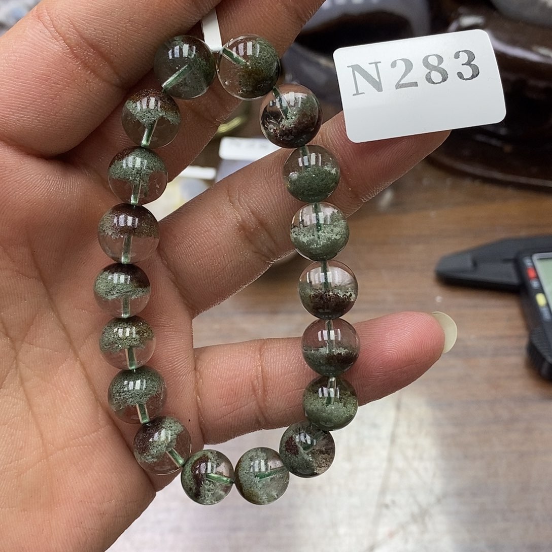 水晶手串未镶嵌绿幽灵手串11mm