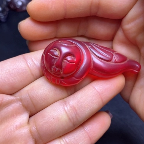 白玉菩提吊坠摆件