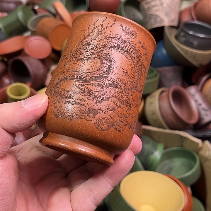 紫砂茶杯全手工紫砂主人杯