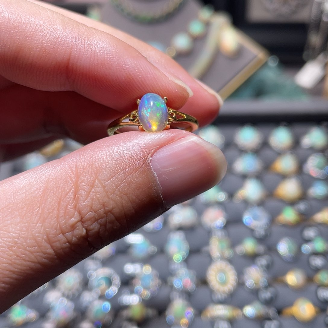 银S925镶嵌欧泊戒指）-*7