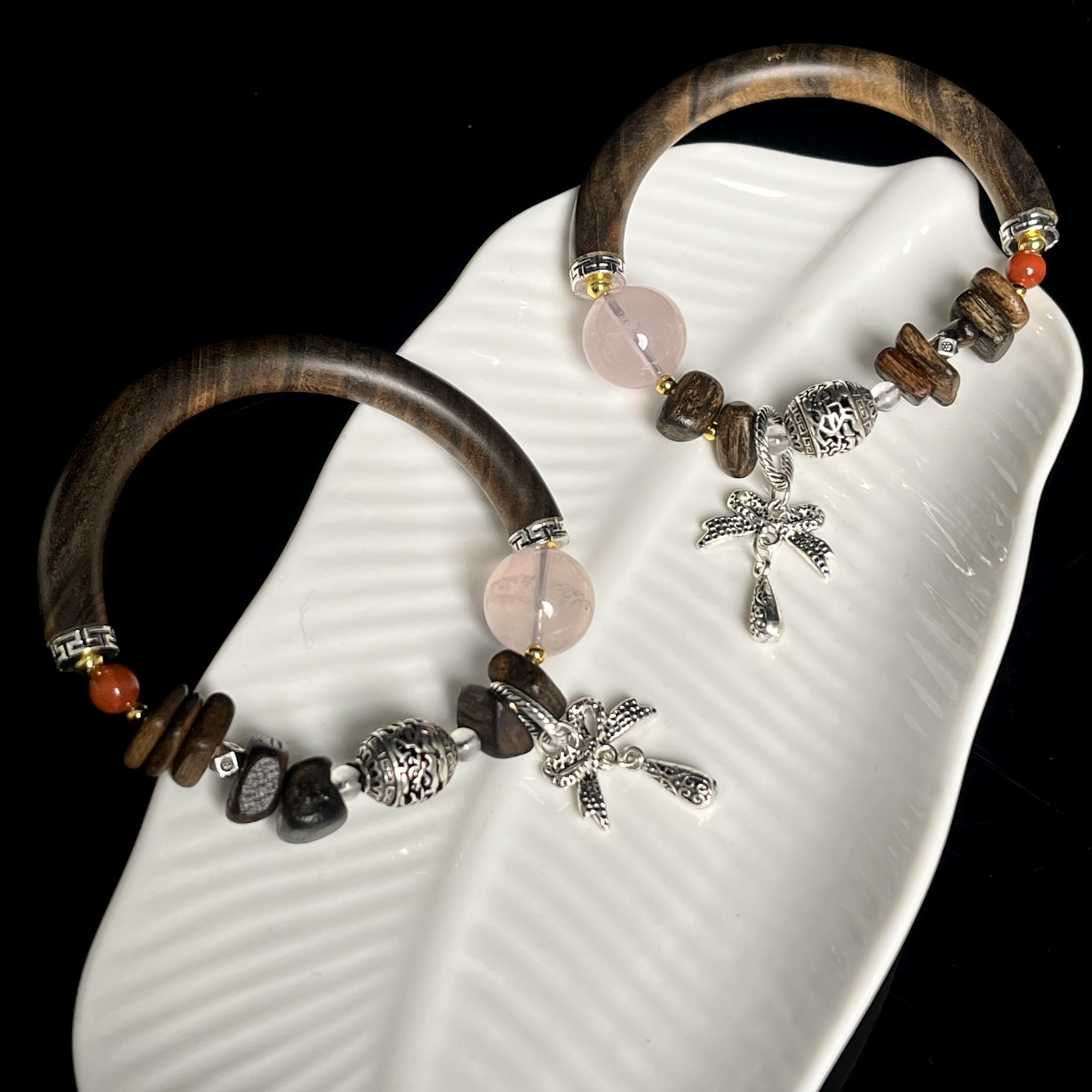 加里曼丹水晶半镯手串O6006多样性发其一轻奢百搭