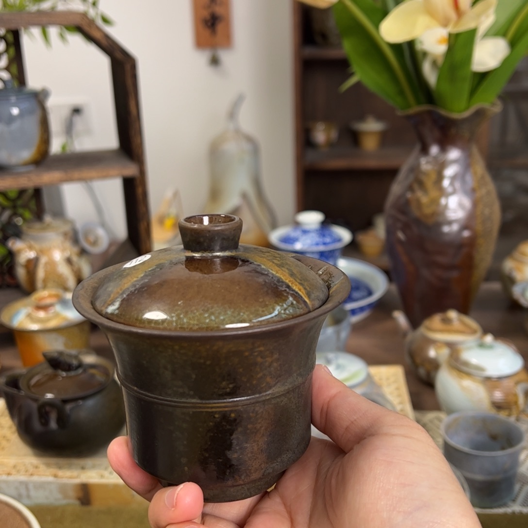 乌金精品竹节盖碗