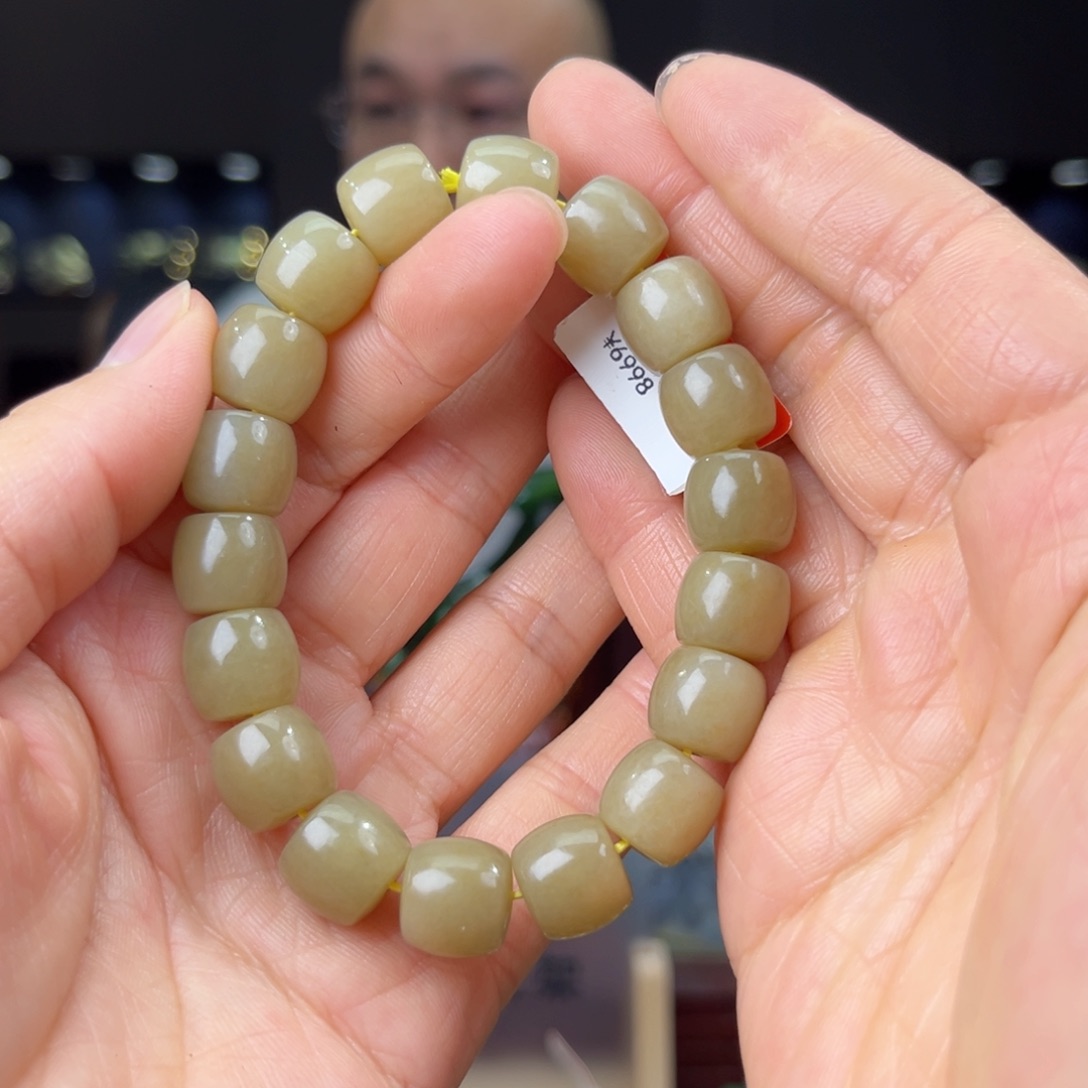 手串未镶嵌和田玉纯天然和田玉新疆且末蜜料12