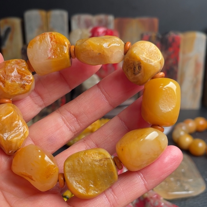 田黄石用****6昌化田家手串