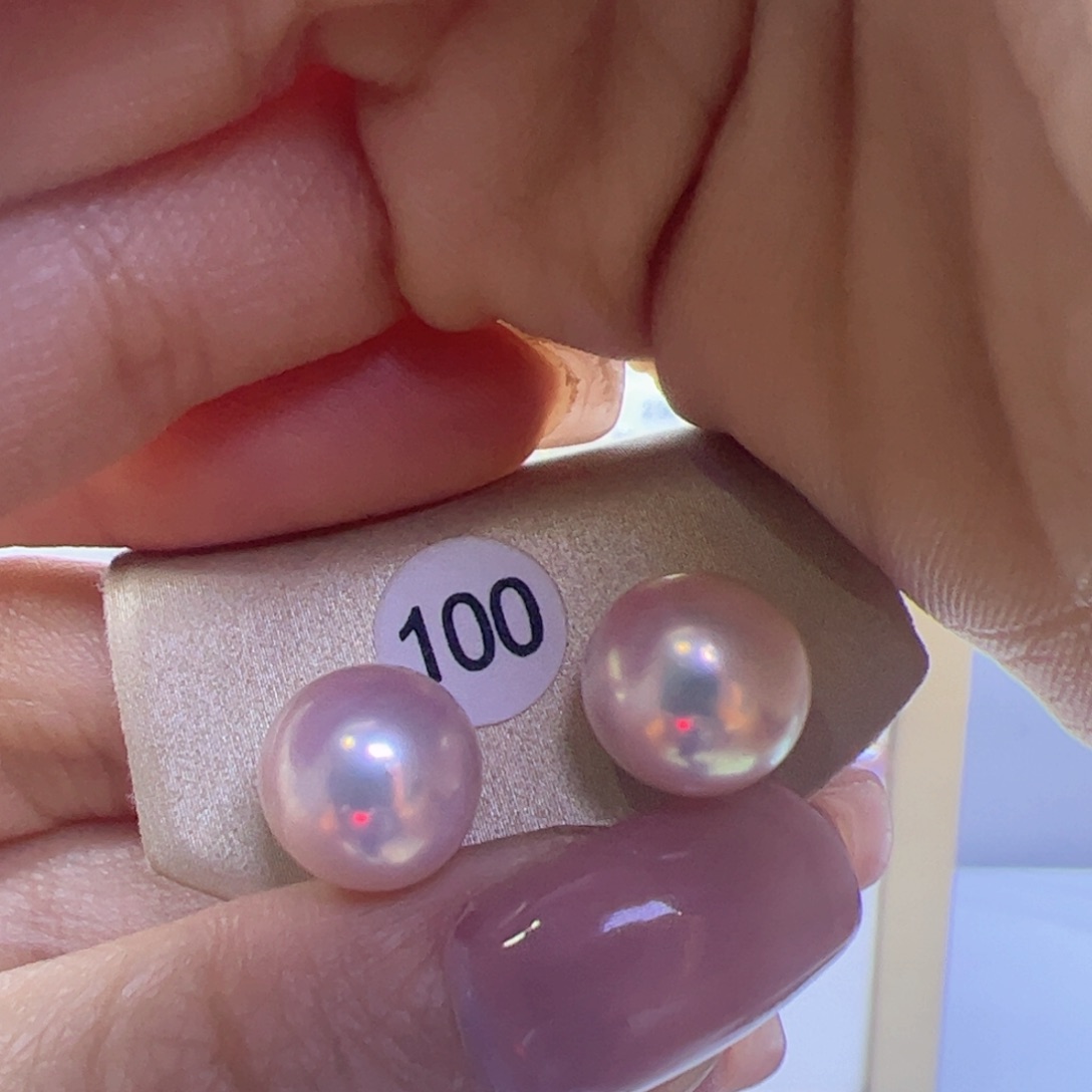 淡水珍珠耳饰18K金镶嵌