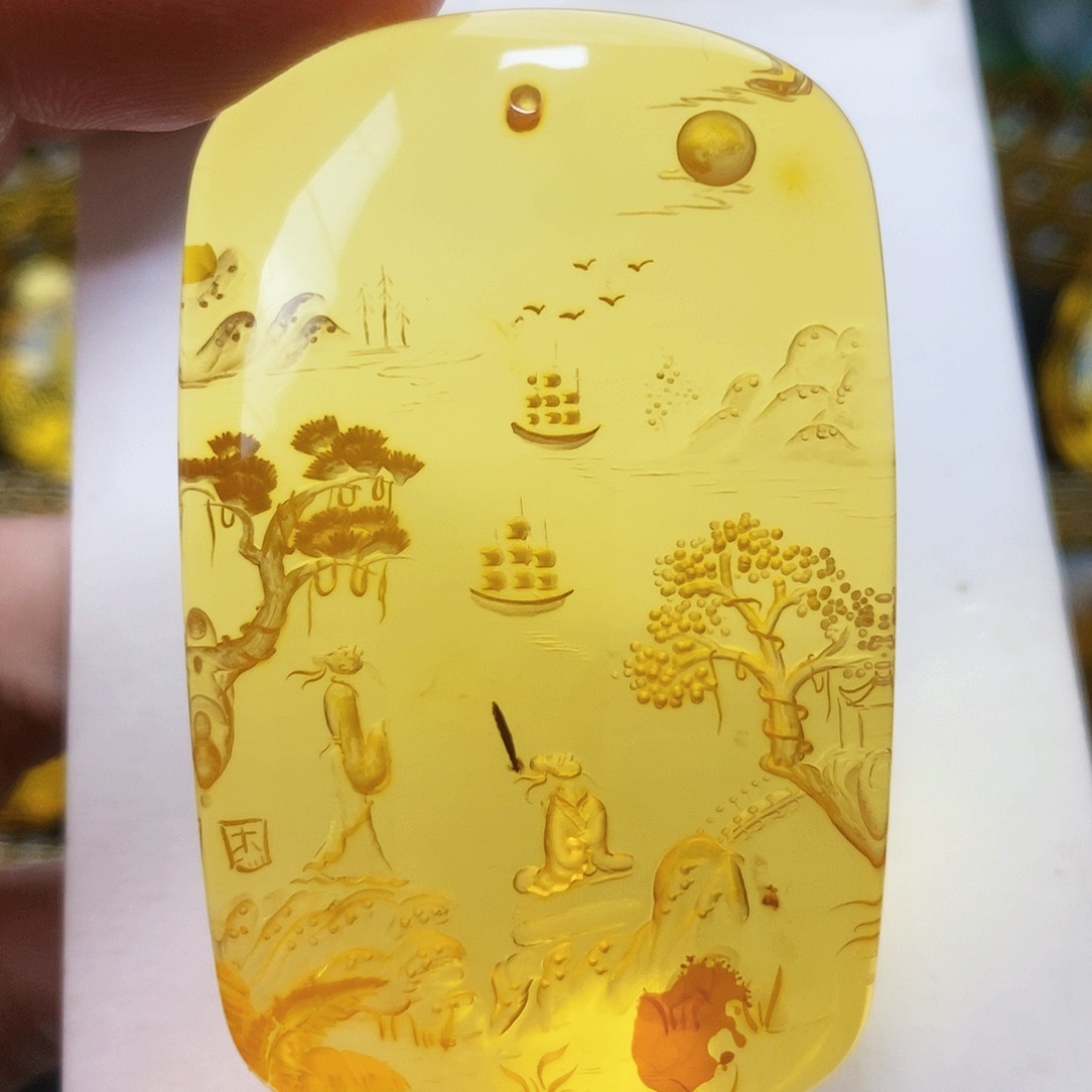 【闪购商品】金珀吊坠(不含链)未镶嵌