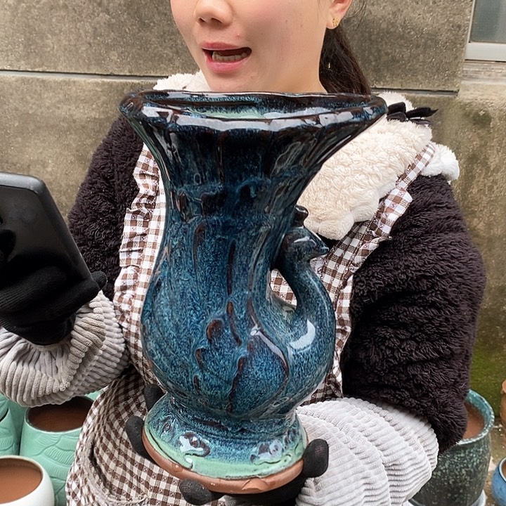 紫砂花盆正品口17高28