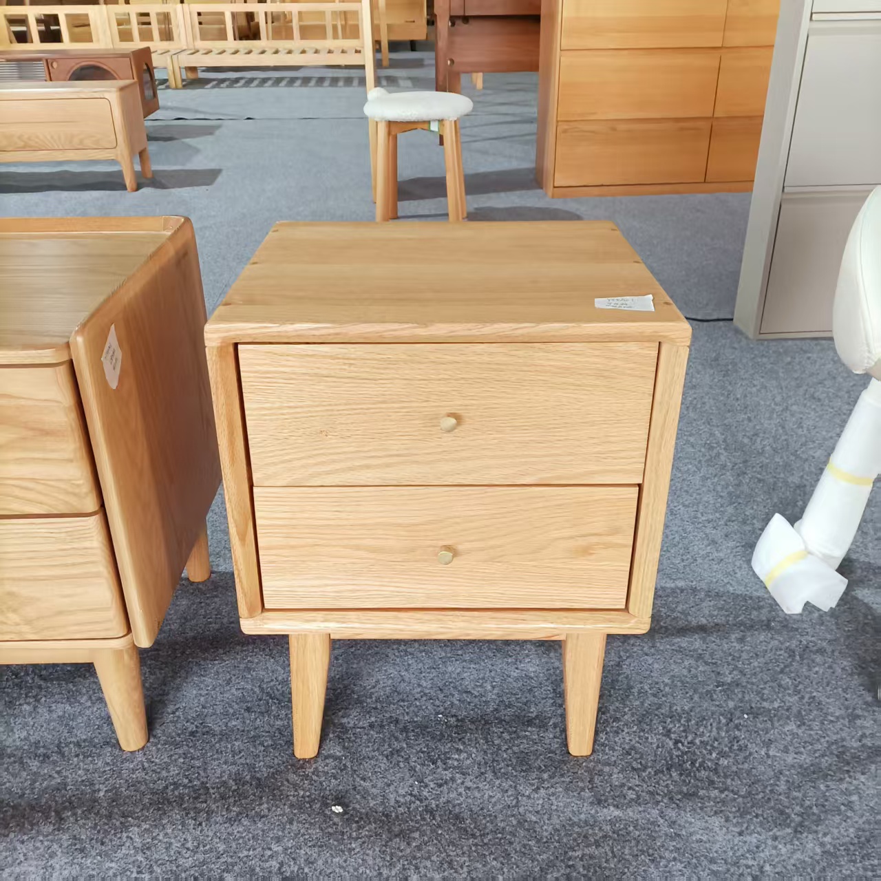 400*350*500MM微瑕红橡木木床头柜家用简约双层置物储物柜