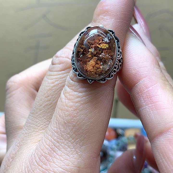 水晶水晶戒指银S925镶嵌如***阁