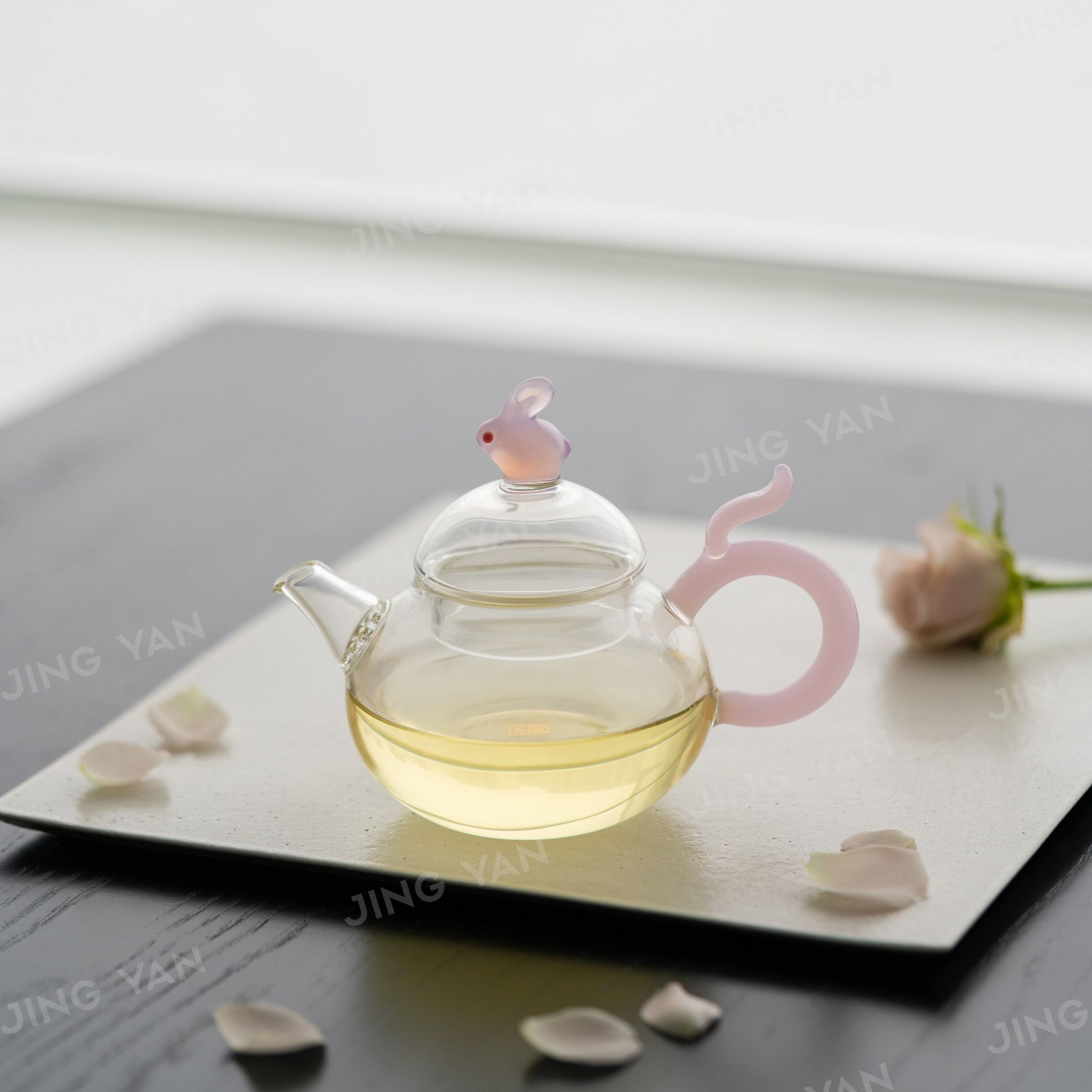 东方器韵-晶焱【玉兔小壶】高硼硅玻璃耐高温纯手工茶壶-晶焱专场