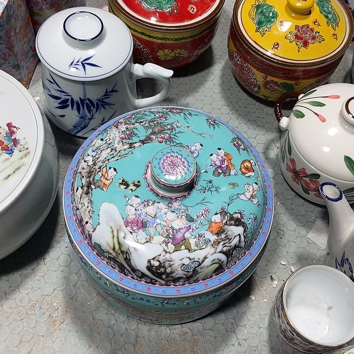 瓷片景德镇陶瓷罐一个