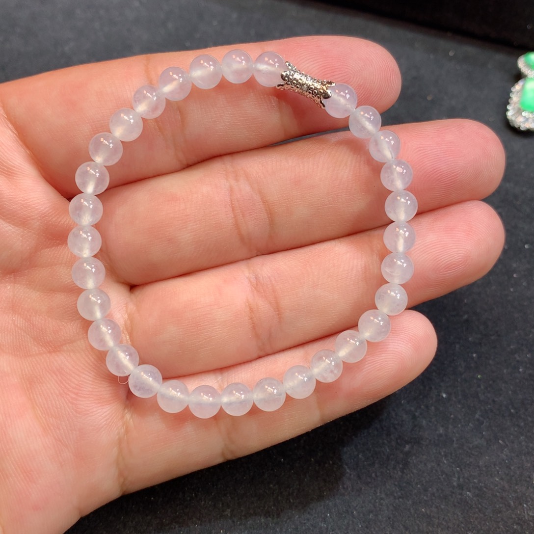 翡翠手链18K金镶嵌手串