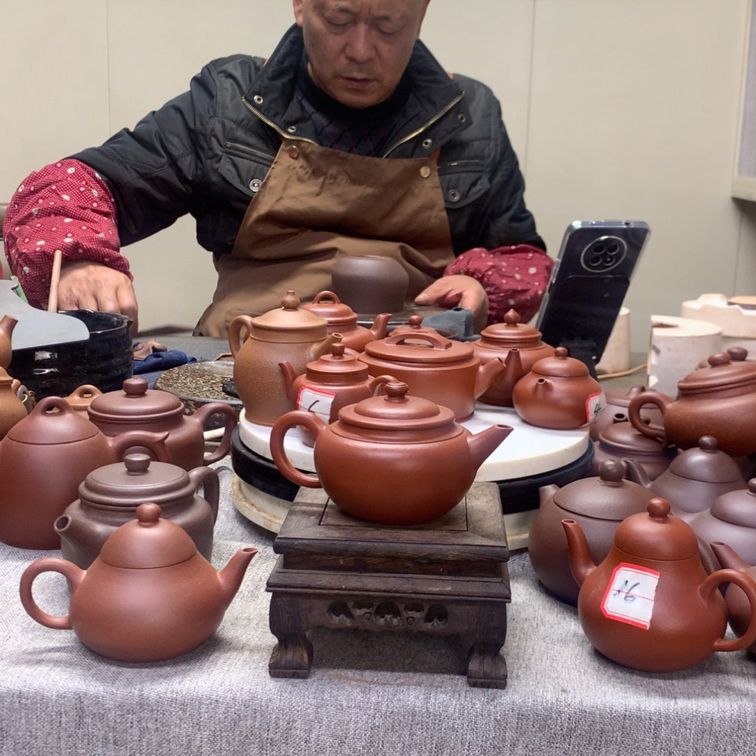 朱泥茶壶大亨水平150 C半手工制作