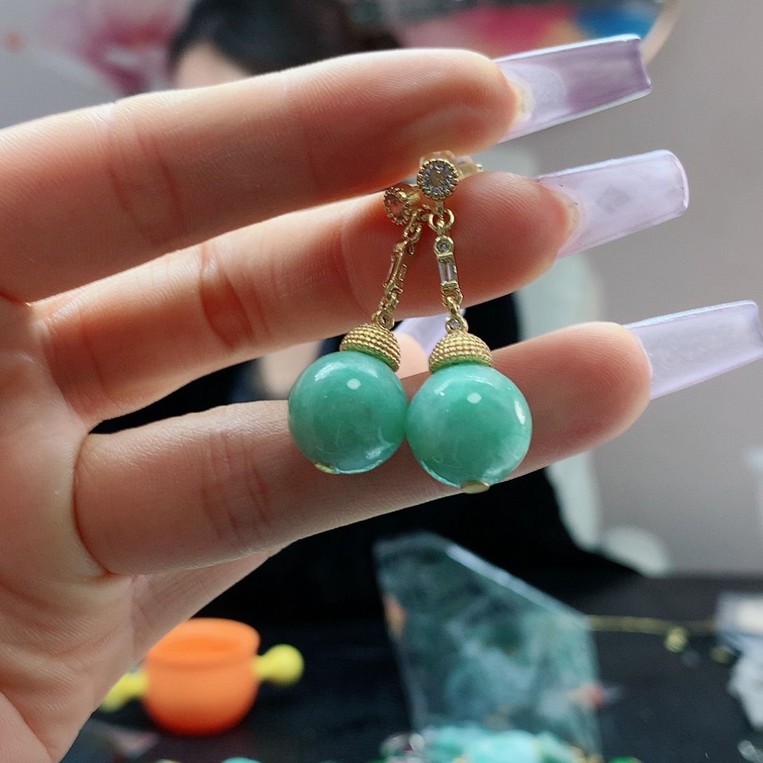 【闪购商品】翡翠耳饰未镶嵌，