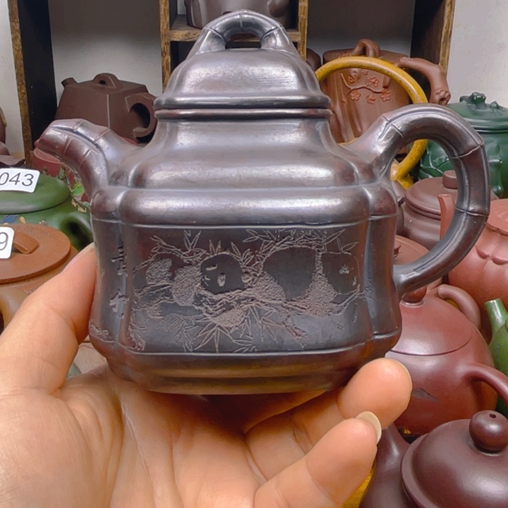 紫砂茶壶紫砂壶微松盖