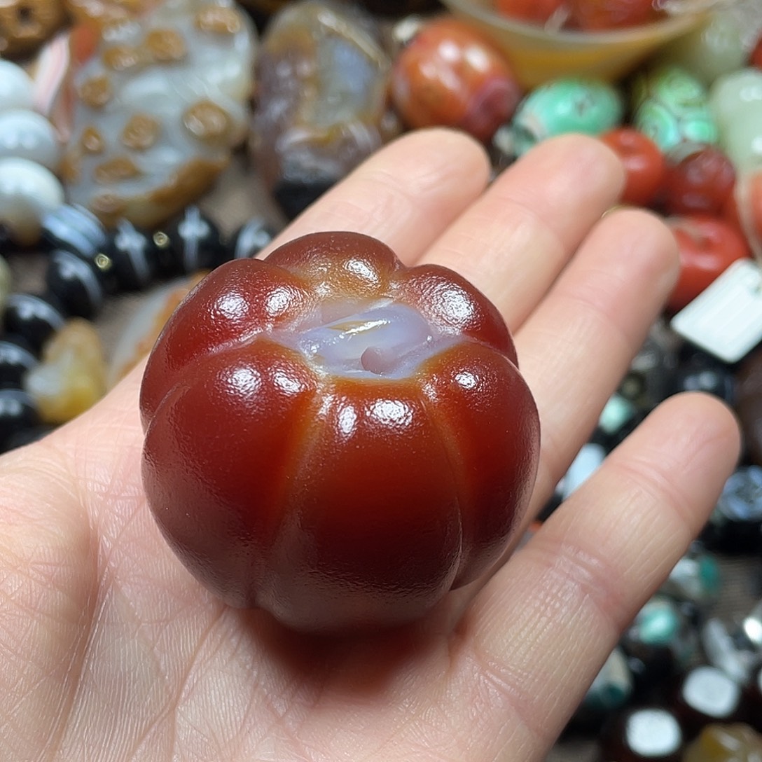 清***阳玛瑙/玉髓未镶嵌挂件