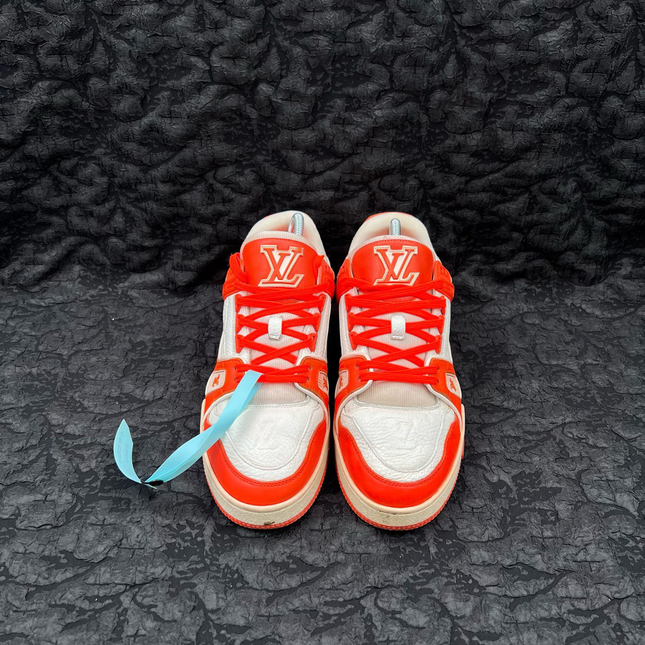 90新 LV LV 路易威登 Trainer 白橙板鞋 39码/9新/无配件