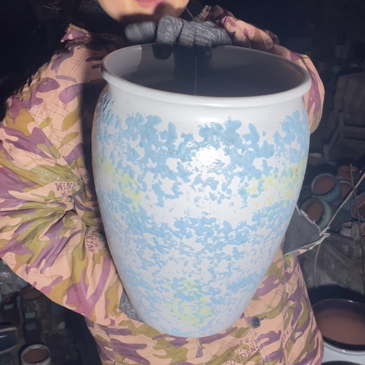 紫砂花盆口24高35正品正品