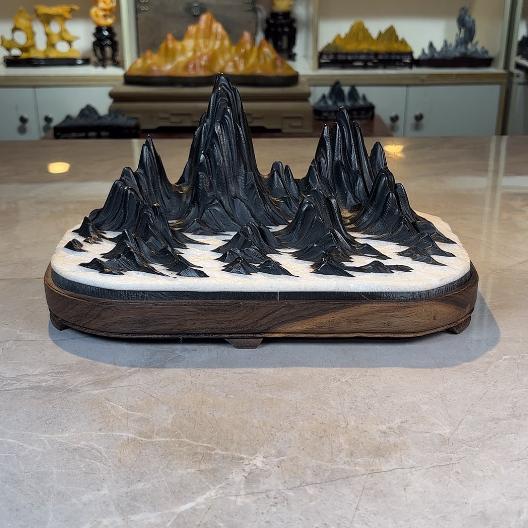 *****陶灵璧石手工雕刻奇石摆件