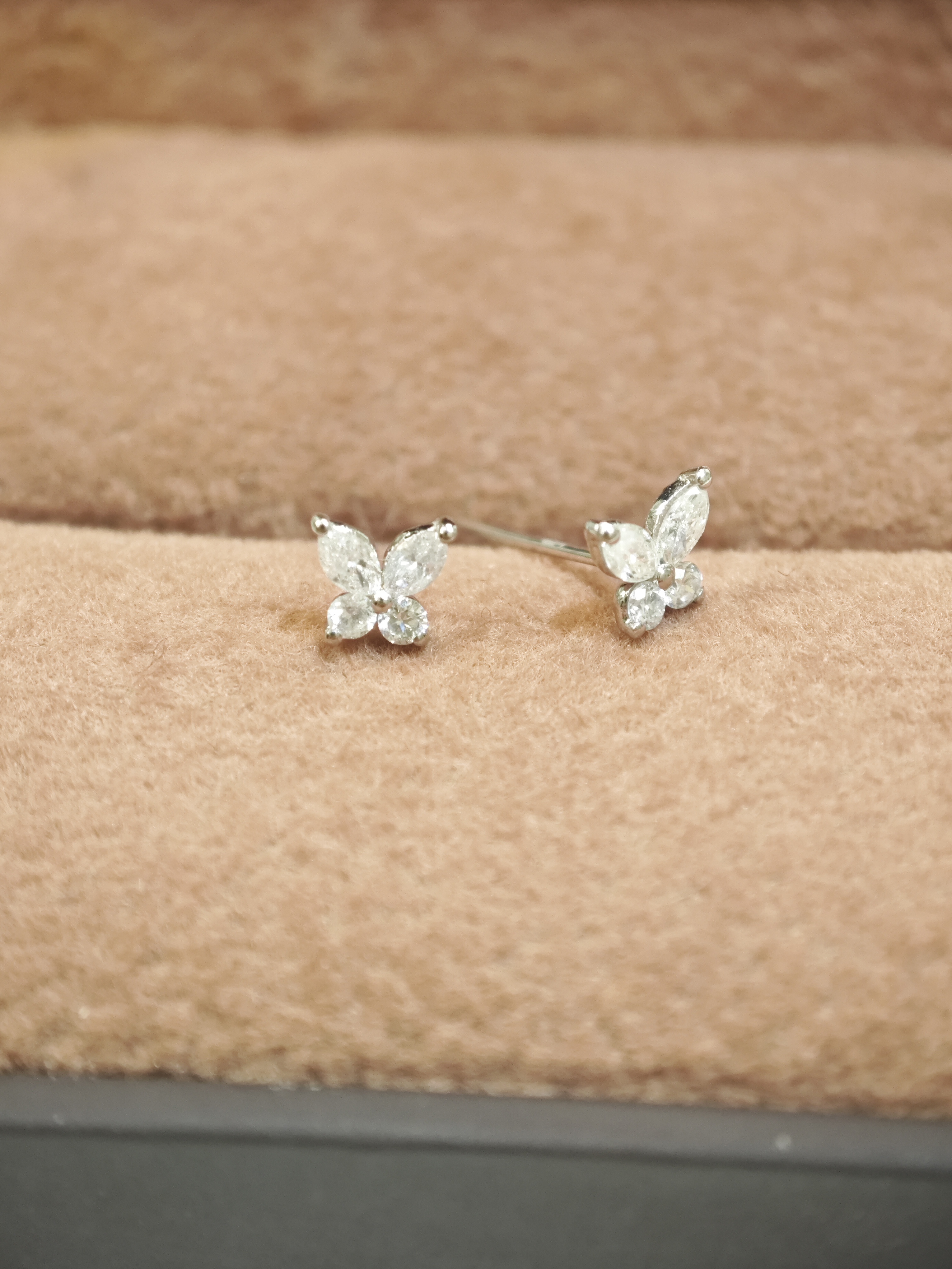 【N·5高定珠宝】18k  40分小马眼蝴蝶耳钉 ZSES001528