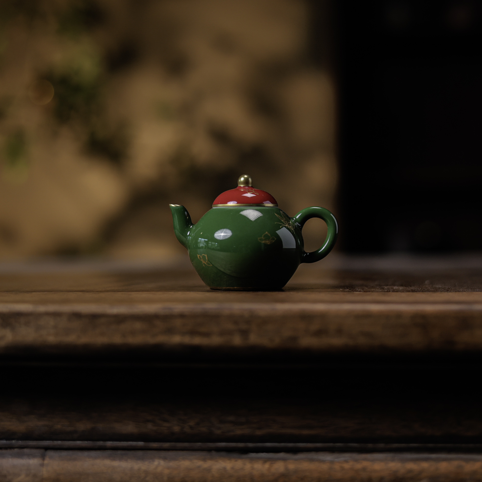 【所谓】红绿蝶恋花小壶（华隐S1026）