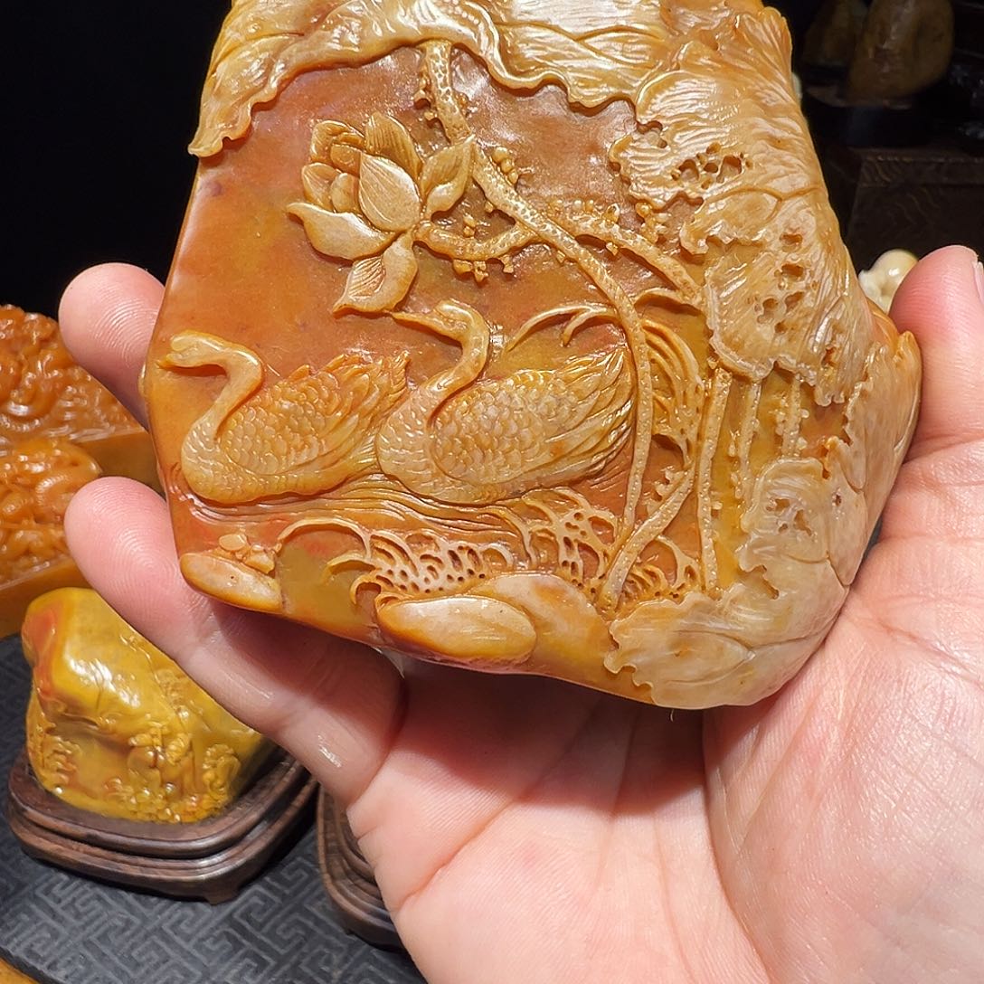 寿山石你*田寿山石摆件