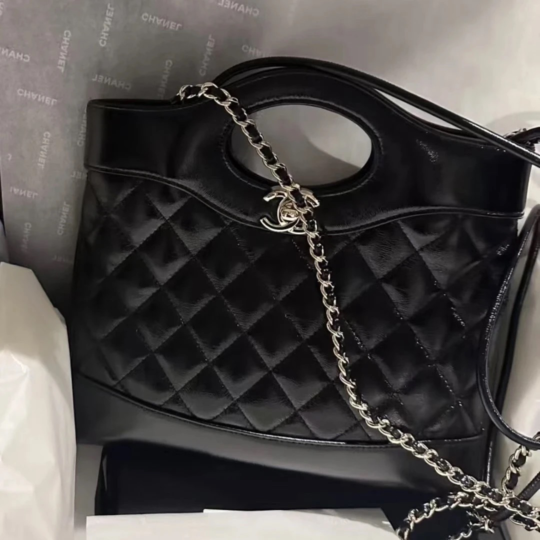 未使用 Chanel/香奈儿 黑金31bagmini 25年芯片款 链条斜挎包