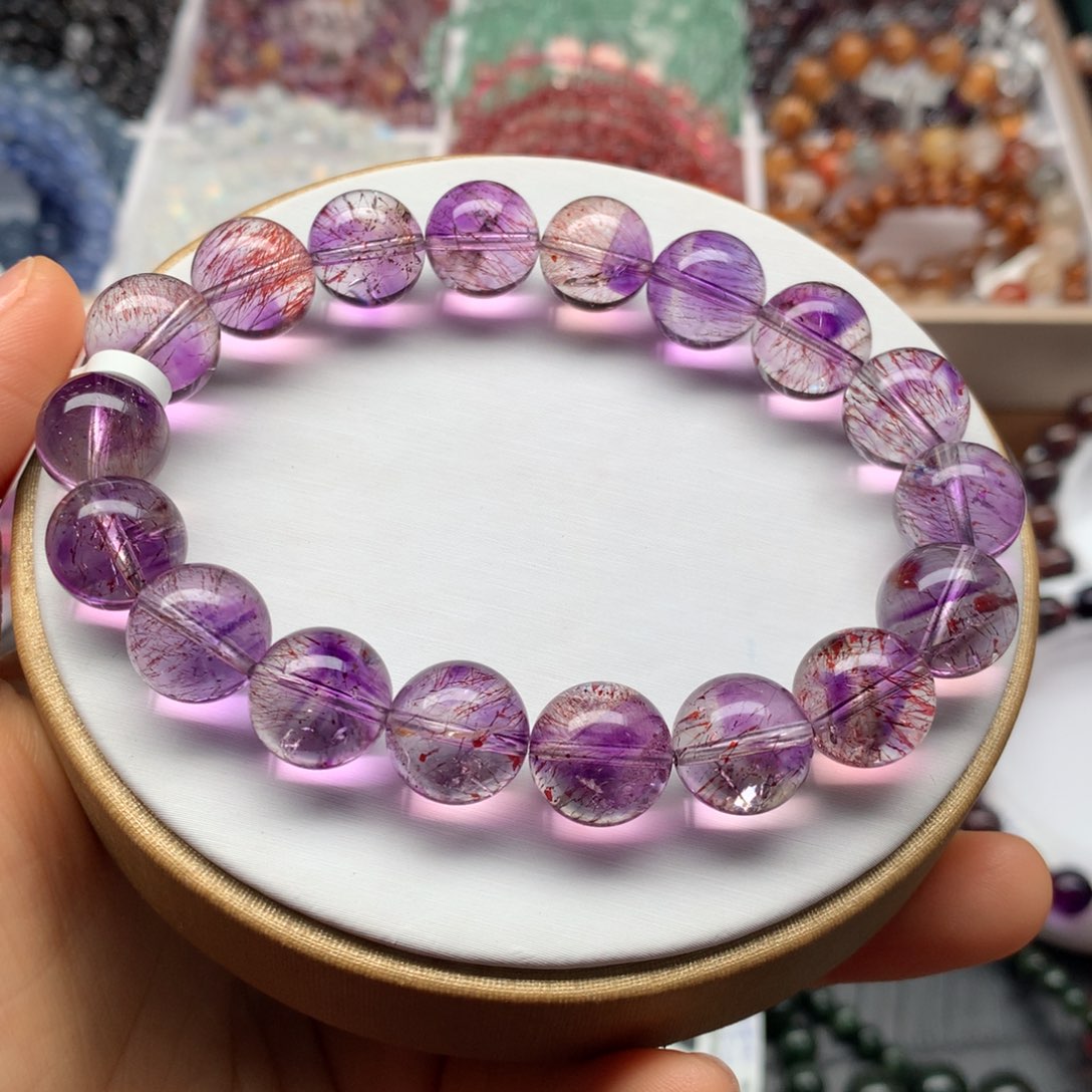 水晶手链未镶嵌紫发超七B12