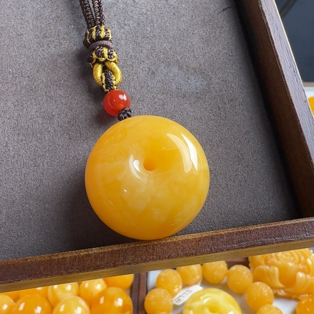 蜜蜡毛衣链未镶嵌