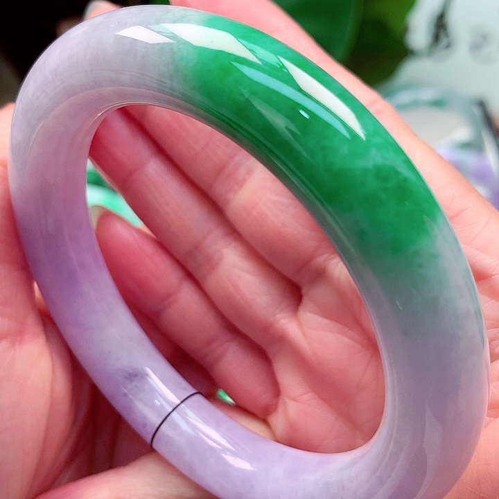 木***文翡翠未镶嵌手镯天然翡翠手镯