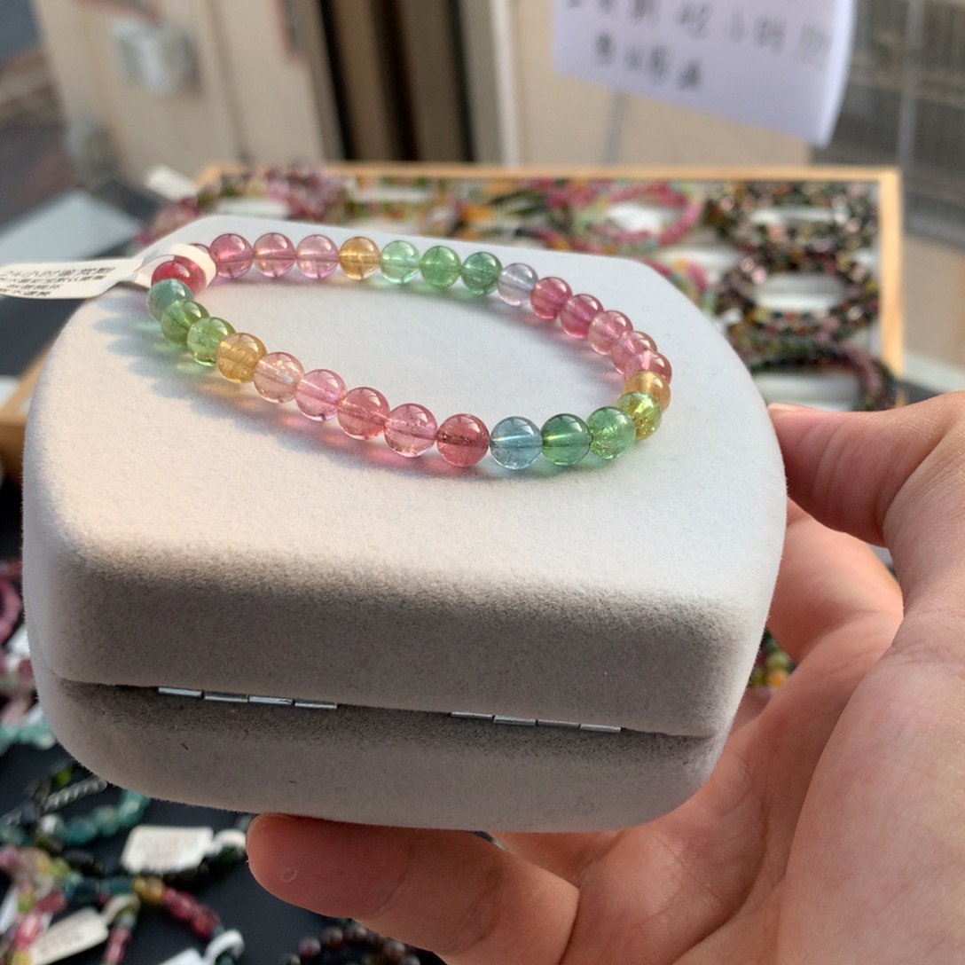 手链碧玺未镶嵌透亮人鱼单圈